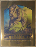 2015 The Avett Brothers - Kansas City Gold Foil Variant Concert Poster by Zeb Love