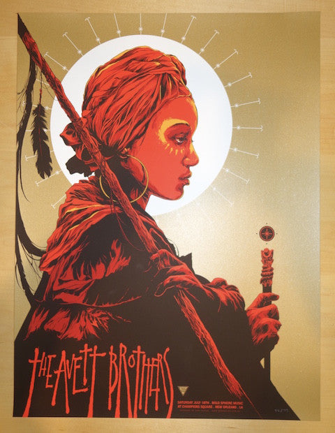 2015 The Avett Brothers - New Orleans Silkscreen Concert Poster by Ken Taylor