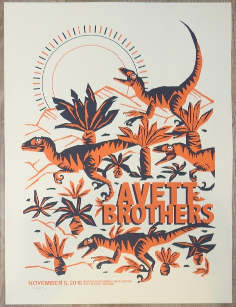 2015 The Avett Brothers - South Bend Silkscreen Concert Poster by Furturtle