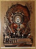 2016 The Avett Brothers - Little Rock Silkscreen Concert Poster by Guy Burwell