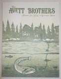 2016 The Avett Brothers - Waukegan Wood Block Concert Poster by Alex MacAskill