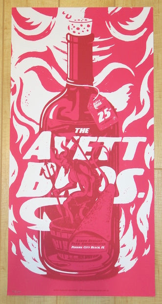 2017 The Avett Brothers - Panama City Silkscreen Concert Poster by Mariano Arcamone