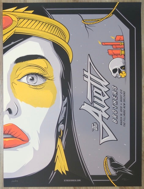 2019 The Avett Brothers - New Orleans II Silkscreen Concert Poster by Charles Crisler