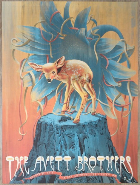 2019 The Avett Brothers - Salem Silkscreen Concert Poster by Neal Williams