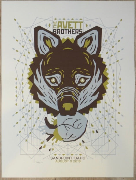 2019 The Avett Brothers - Sandpoint Silkscreen Concert Poster by Furturtle