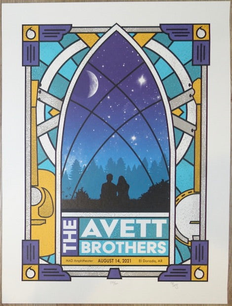 2021 The Avett Brothers - El Dorado Silkscreen Concert Poster by Brian Bojo