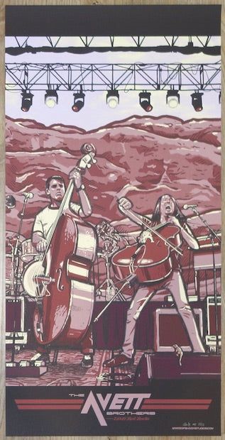 2021 The Avett Brothers - Red Rocks II Silkscreen Concert Poster by Darin Shock