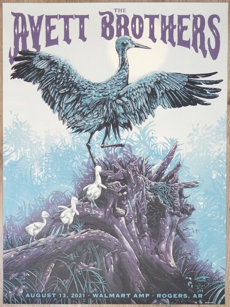 2021 The Avett Brothers - Rogers Silkscreen Concert Poster by Neal Williams