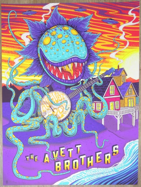2021 The Avett Brothers - Wilmington I Silkscreen Concert Poster by Jim Mazza