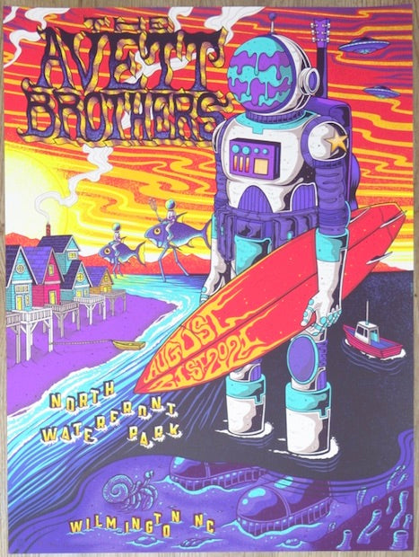 2021 The Avett Brothers - Wilmington II Silkscreen Concert Poster by Jim Mazza