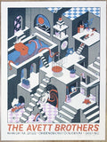 2022 The Avett Brothers - Greensboro Silkscreen Concert Poster by Kat Lamp & Brian Bojo