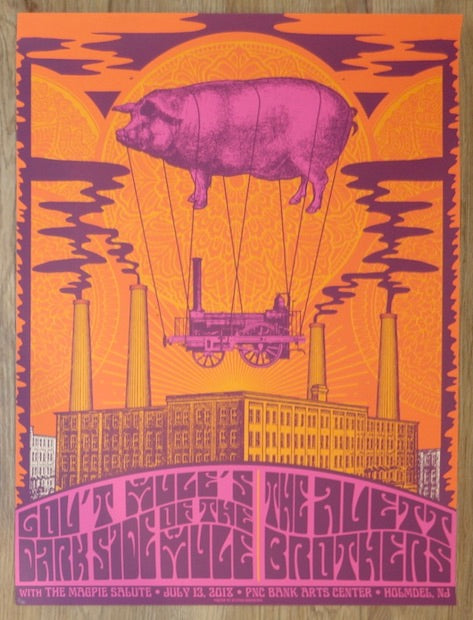 2018 The Avett Brothers & Gov't Mule - Holmdel Silkscreen Concert Poster by Status