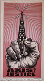 2004 Axis of Justice Silkscreen Handbill by Emek