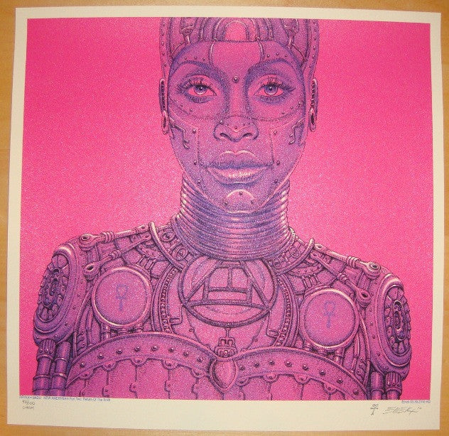 2010 Erykah Badu - Pink Lady Silkscreen Art Print by Emek