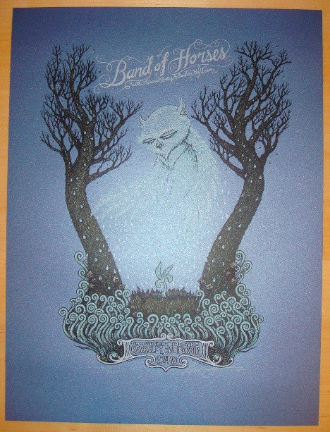2010 Band of Horses - Berkeley Silkscreen Concert Poster by Marq Spusta
