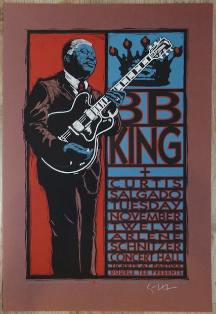 2002 B.B. King - Portland Silkscreen Concert Poster by Gary Houston