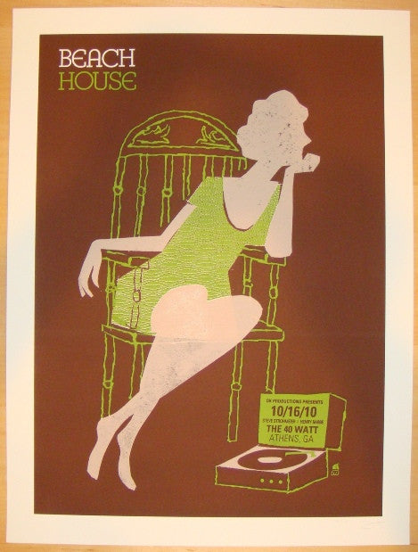 2010 Beach House - Athens Silkscreen Concert Poster by Methane