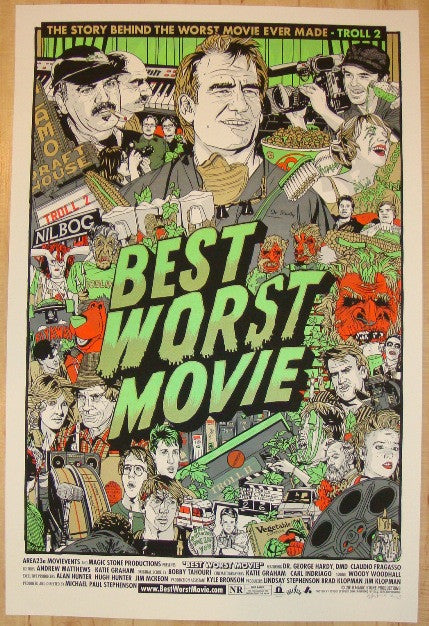 2010 "Best Worst Movie" - Silkscreen Movie Poster by Tyler Stout