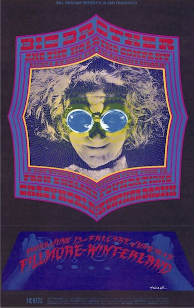 1967 Big Brother / Crazy World of Arthur Brown - Fillmore Poster by Bob Fried OP-1