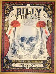 2015 Billy & The Kids - Washington DC Silkscreen Concert Poster by Status Serigraph