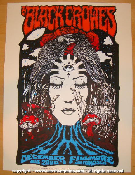 2008 The Black Crowes - Fillmore Concert Poster Forbes/D'Andrea