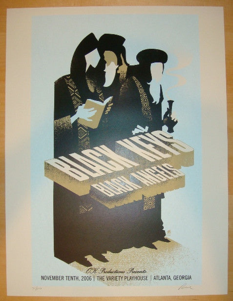 2006 The Black Keys - Atlanta Silkscreen Concert Poster by Methane