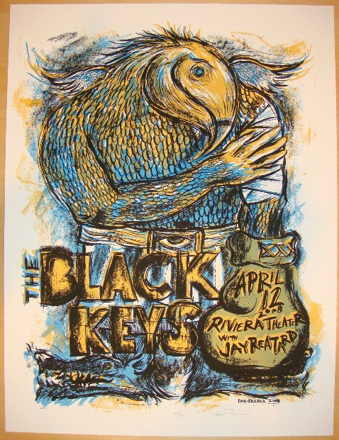 2008 The Black Keys - Chicago I Silkscreen Concert Poster by Dan Grzeca