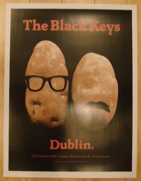 2010 The Black Keys - Dublin Silkscreen Concert Poster by Alan Hynes & Firehouse