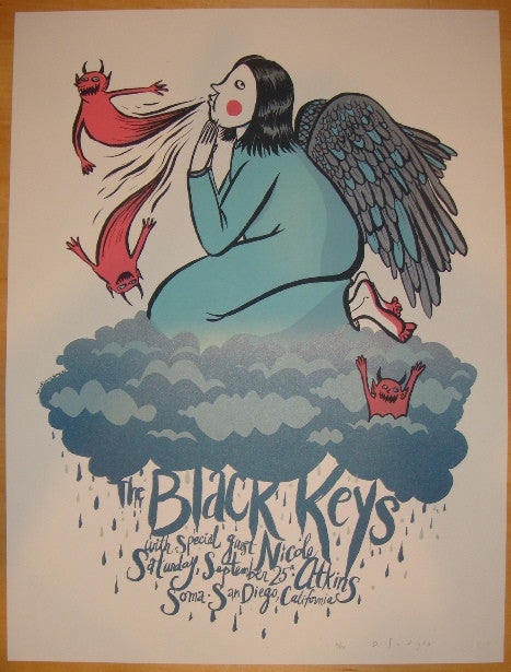 2010 The Black Keys - San Diego Concert Poster by Diana Sudyka