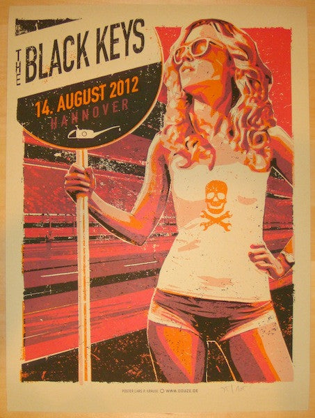 2012 The Black Keys - Hannover Concert Poster by Lars Krause