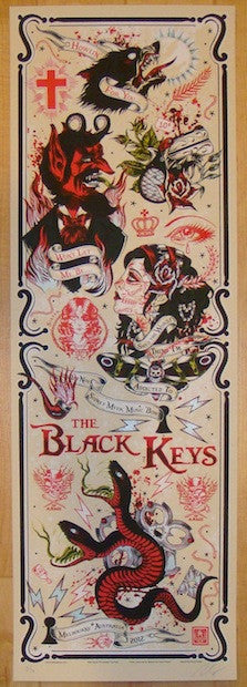 2012 The Black Keys - Melbourne II Variant Poster by Rhys Cooper