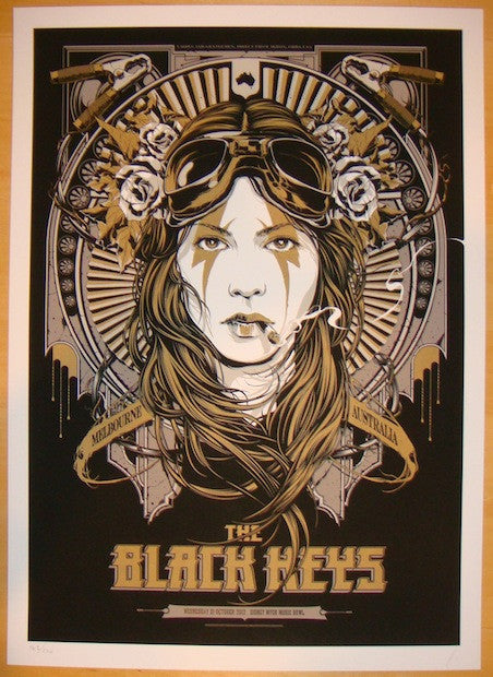 2012 The Black Keys - Melbourne I Silkscreen Concert Poster by Ken Taylor