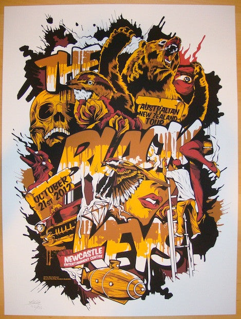 2012 The Black Keys - Newcastle Silkscreen Concert Poster by Alex Lehours