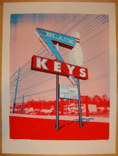 2012 The Black Keys - Vancouver Silkscreen Concert Poster by Andy 2012 The Black Keys - Vancouver Silkscreen Concert Poster by Andy