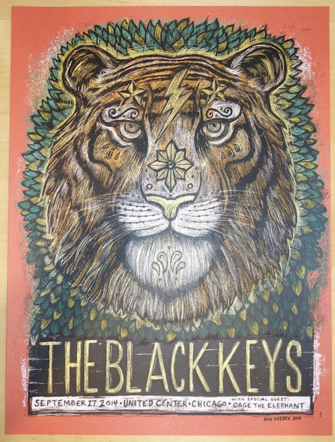 2014 The Black Keys - Chicago I Silkscreen Concert Poster by Dan Grzeca