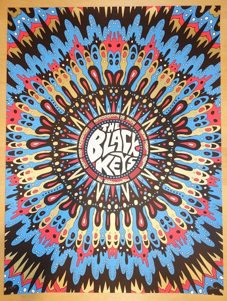 2014 The Black Keys - Rochester Silkscreen Concert Poster by Nate Duval