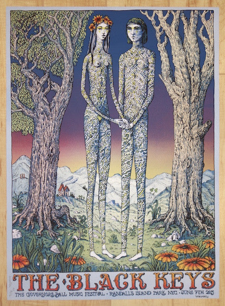 2015 The Black Keys - NYC Silkscreen Concert Poster by David Welker