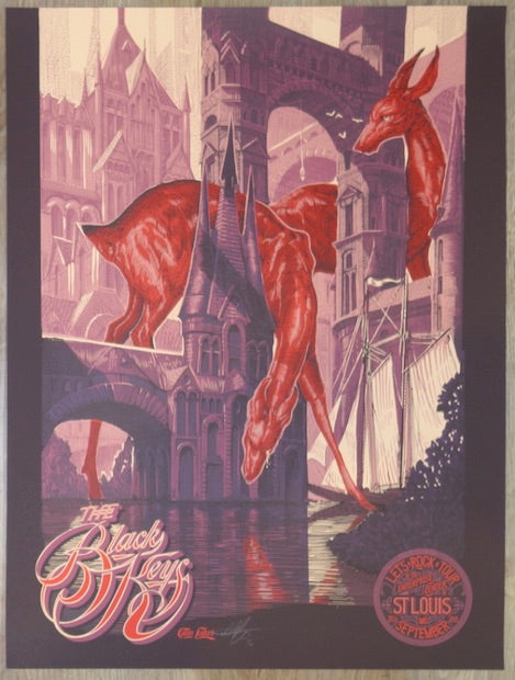 2019 The Black Keys - St. Louis Silkscreen Concert Poster by Calvin Laituri