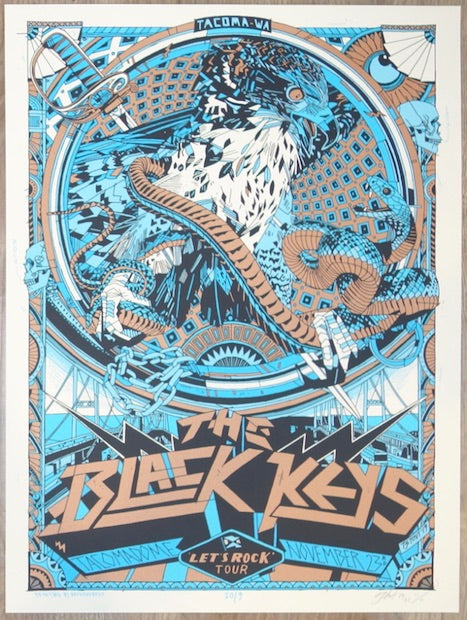 2019 The Black Keys - Tacoma Silkscreen Concert Poster by Tyler Stout