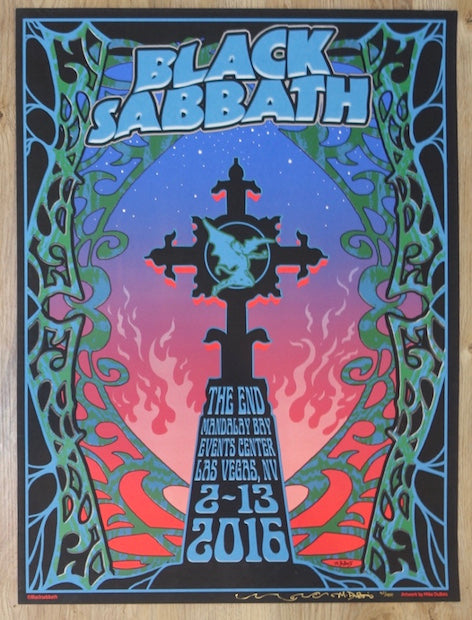 2016 Black Sabbath - Las Vegas Silkscreen Concert Poster by Mike DuBois