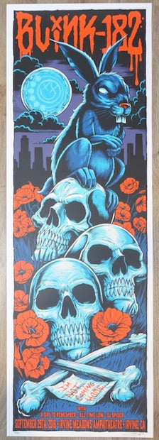 2016 Blink-182 - Irvine Silkscreen Concert Poster by Brandon Heart