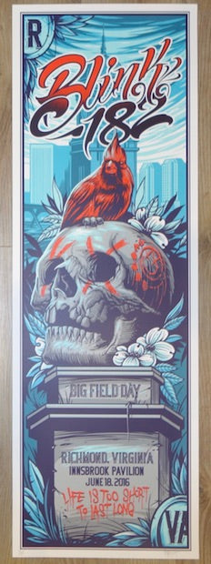 2016 Blink-182 - Richmond Silkscreen Concert Poster by Maxx242