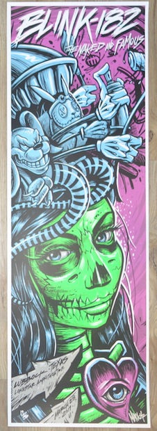 2017 Blink-182 - Lubbock Silkscreen Concert Poster by Maxx242