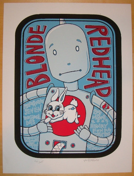 2004 Blonde Redhead - Los Angeles Silkscreen Concert Poster by Tara McPherson