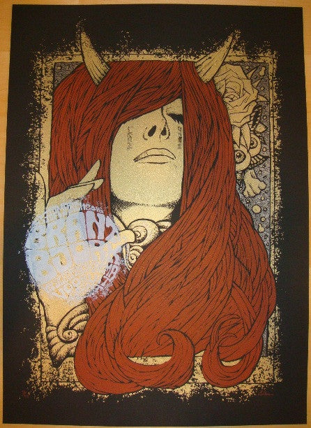 2010 Brant Bjork - Gent Silkscreen Concert Poster by Malleus