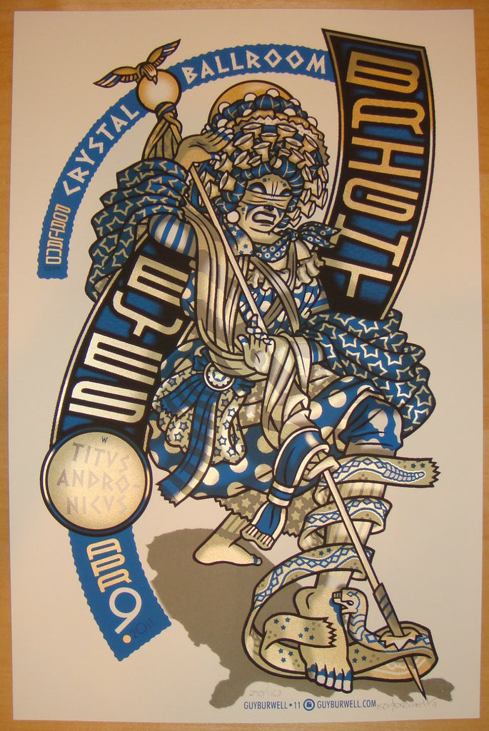 2011 Bright Eyes - Portland Silkscreen Concert Poster by Guy Burwell