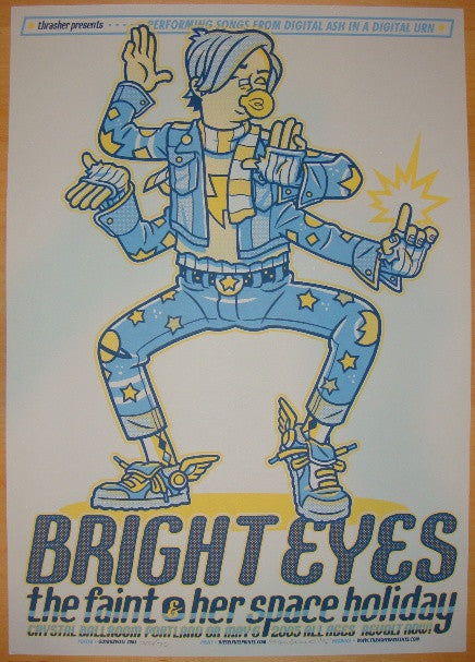 2005 Bright Eyes - Portland Silkscreen Concert Poster by Guy 2005 Bright Eyes - Portland Silkscreen Concert Poster by Guy