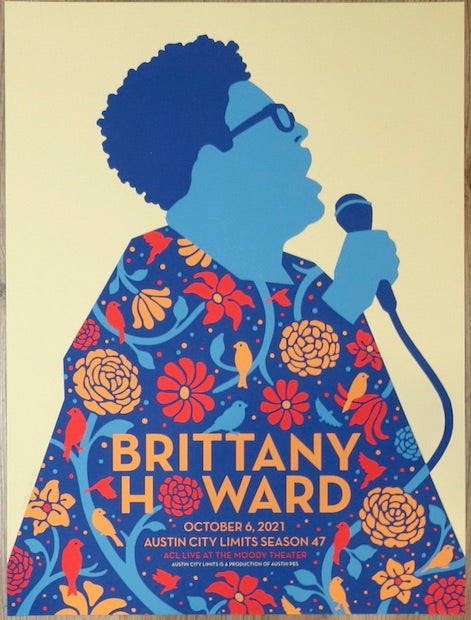 2021 Brittany Howard - Austin Silkscreen Concert Poster by John Vogl
