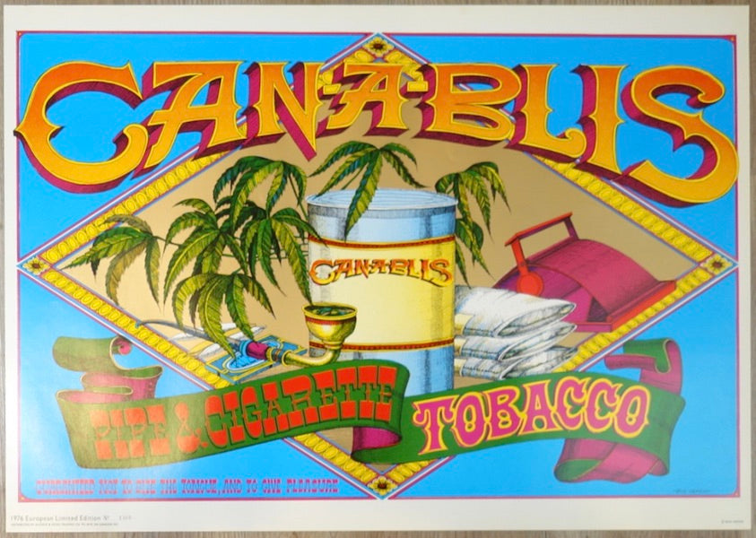 1967 Canablis - Roundhouse UK Lithograph Poster by Rick Griffin RP-3