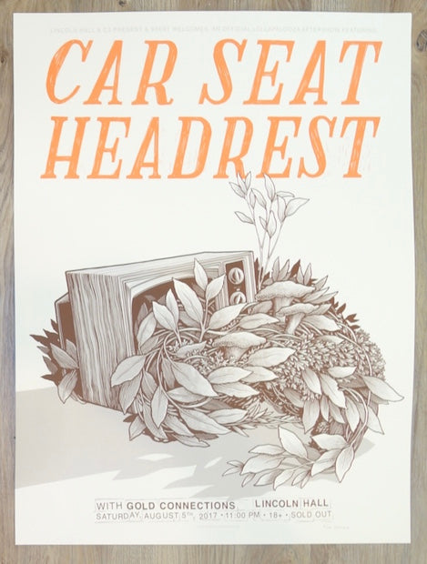 2017 Car Seat Headrest - Chicago Silkscreen Concert Poster by Justin Santora